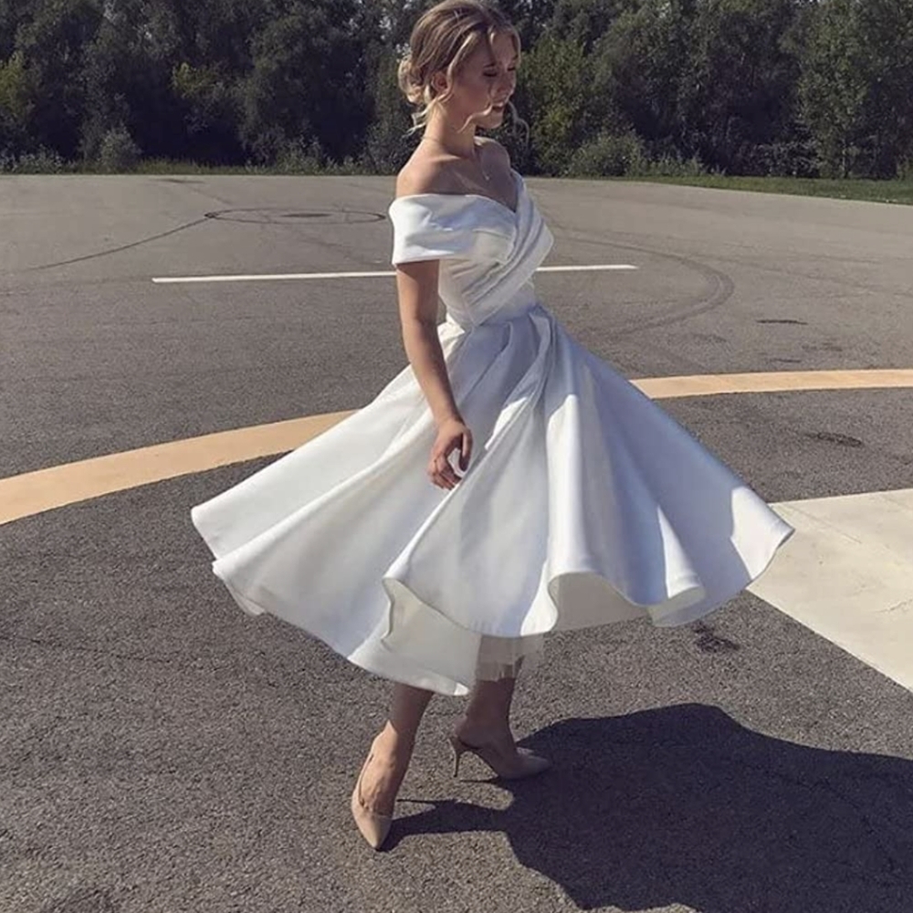 1950s white party dress
